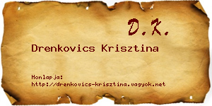 Drenkovics Krisztina névjegykártya