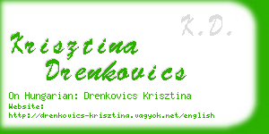 krisztina drenkovics business card